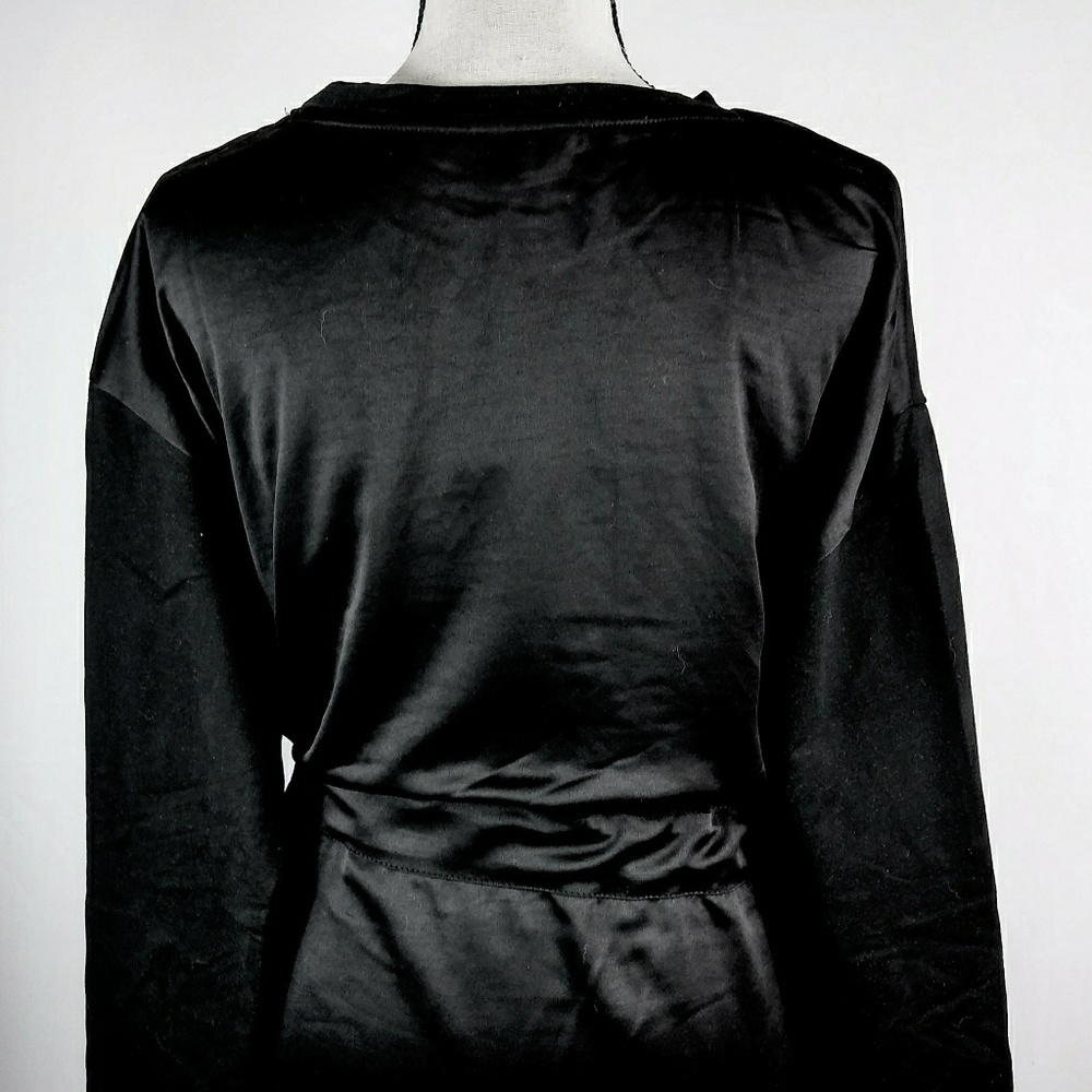 Crimson in Grace Womens Black Embroidered Top - Picture 7 of 8